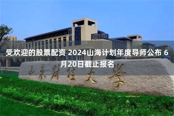 受欢迎的股票配资 2024山海计划年度导师公布 6月20日截止报名