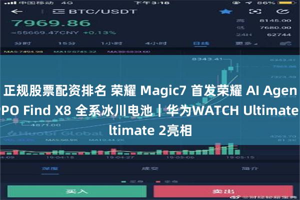 正规股票配资排名 荣耀 Magic7 首发荣耀 AI Agent｜OPPO Find X8 全系冰川电池｜华为WATCH Ultimate 2亮相