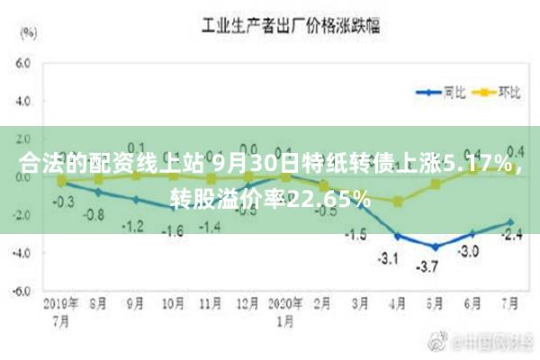 合法的配资线上站 9月30日特纸转债上涨5.17%，转股溢价率22.65%