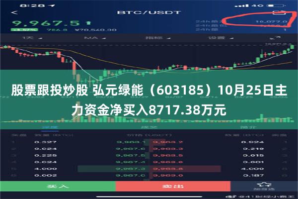 股票跟投炒股 弘元绿能（603185）10月25日主力资金净买入8717.38万元