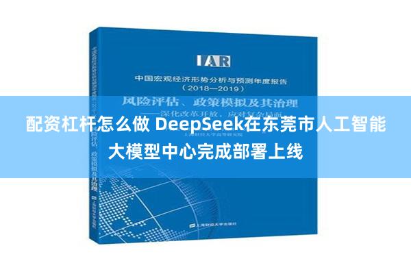 配资杠杆怎么做 DeepSeek在东莞市人工智能大模型中心完成部署上线